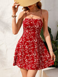 2026 Summer Women's Sexy Backless Floral Print Sundress