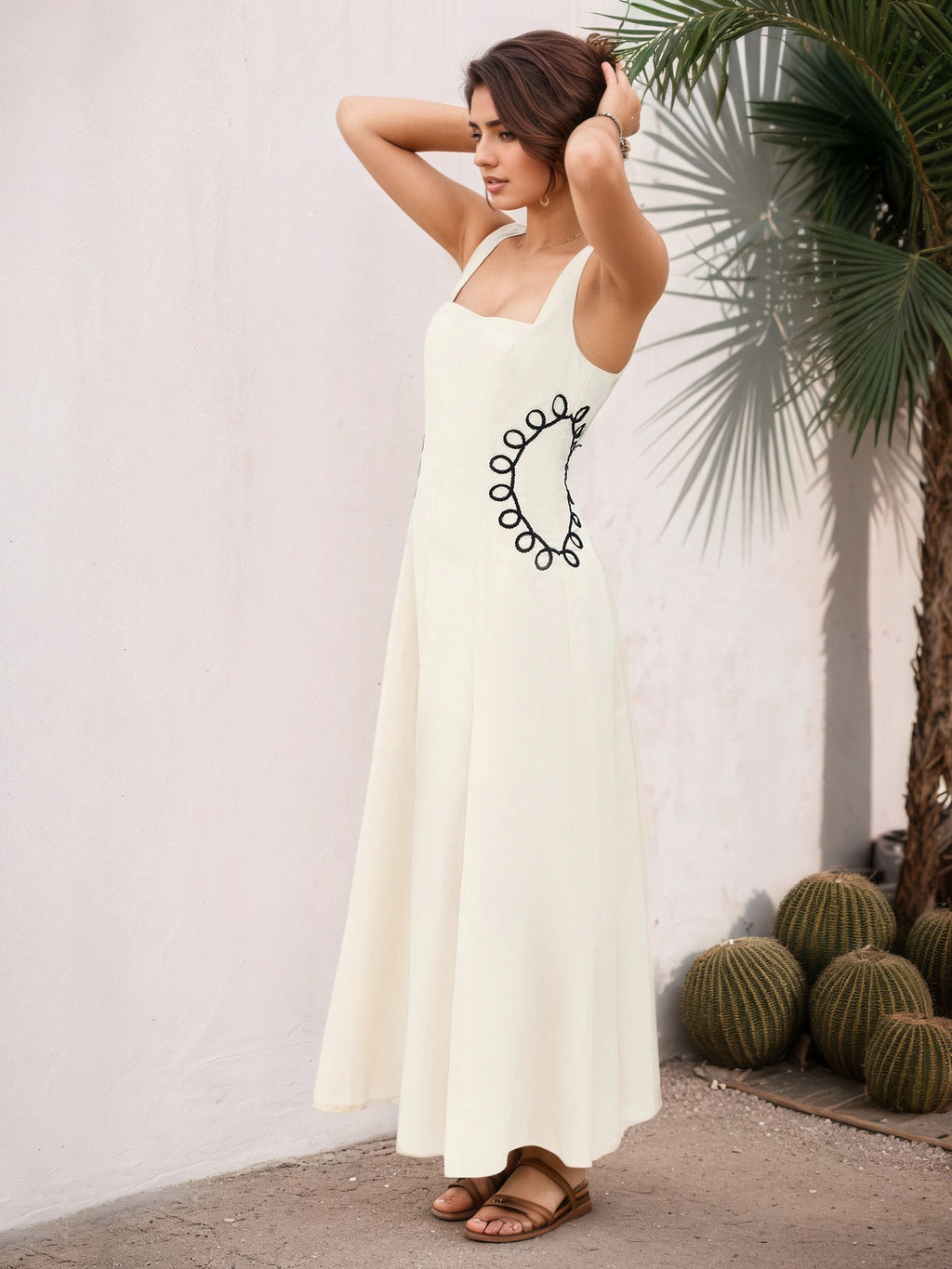 New summer fashion commuter slip dress, slim fit long dress, women's long evening gown