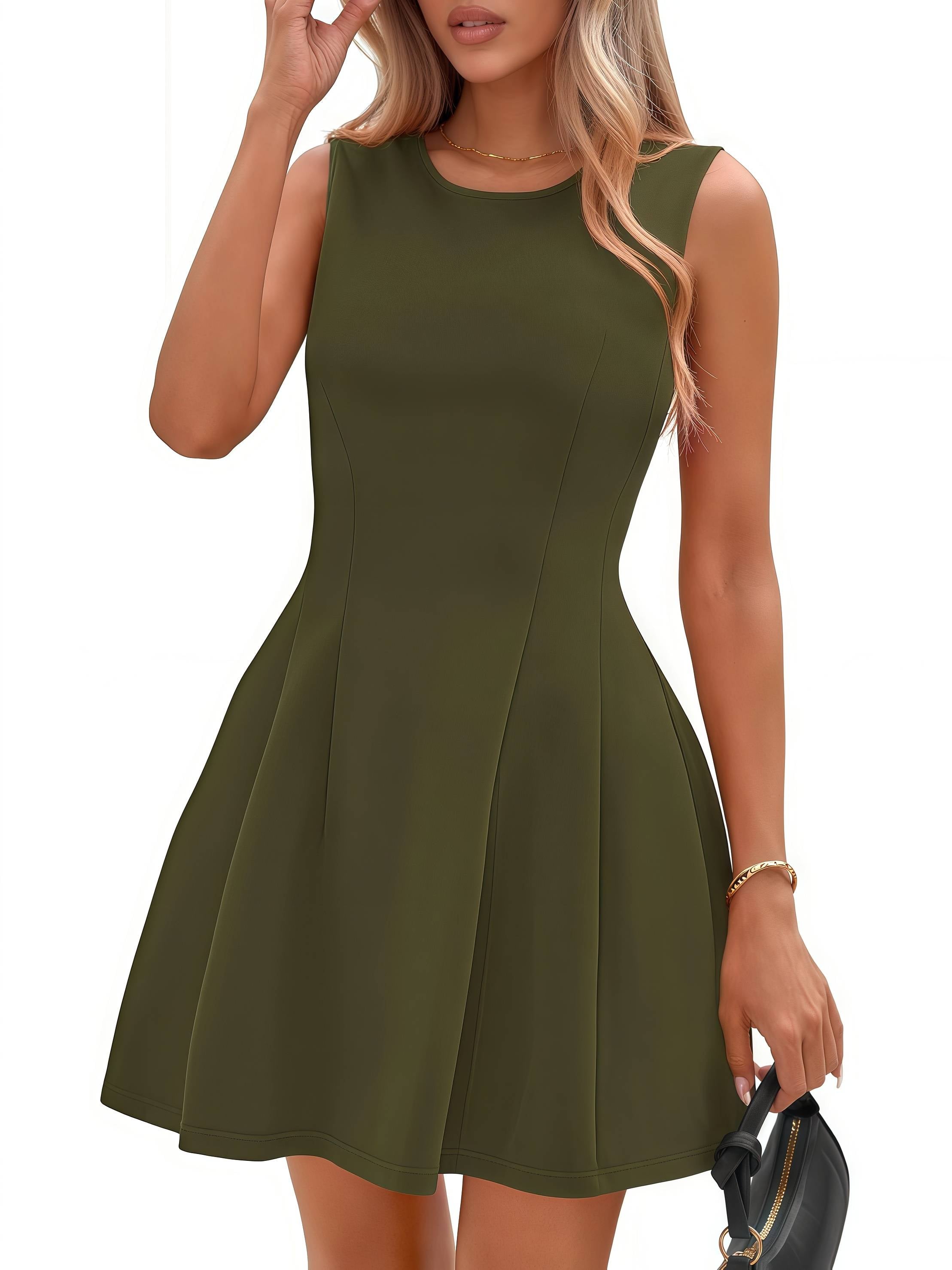 Etpr Womens Summer Sleeveless Mini Dress 2026 Elegant Classy Boat Neck A Line Cocktail Party Short Dresses