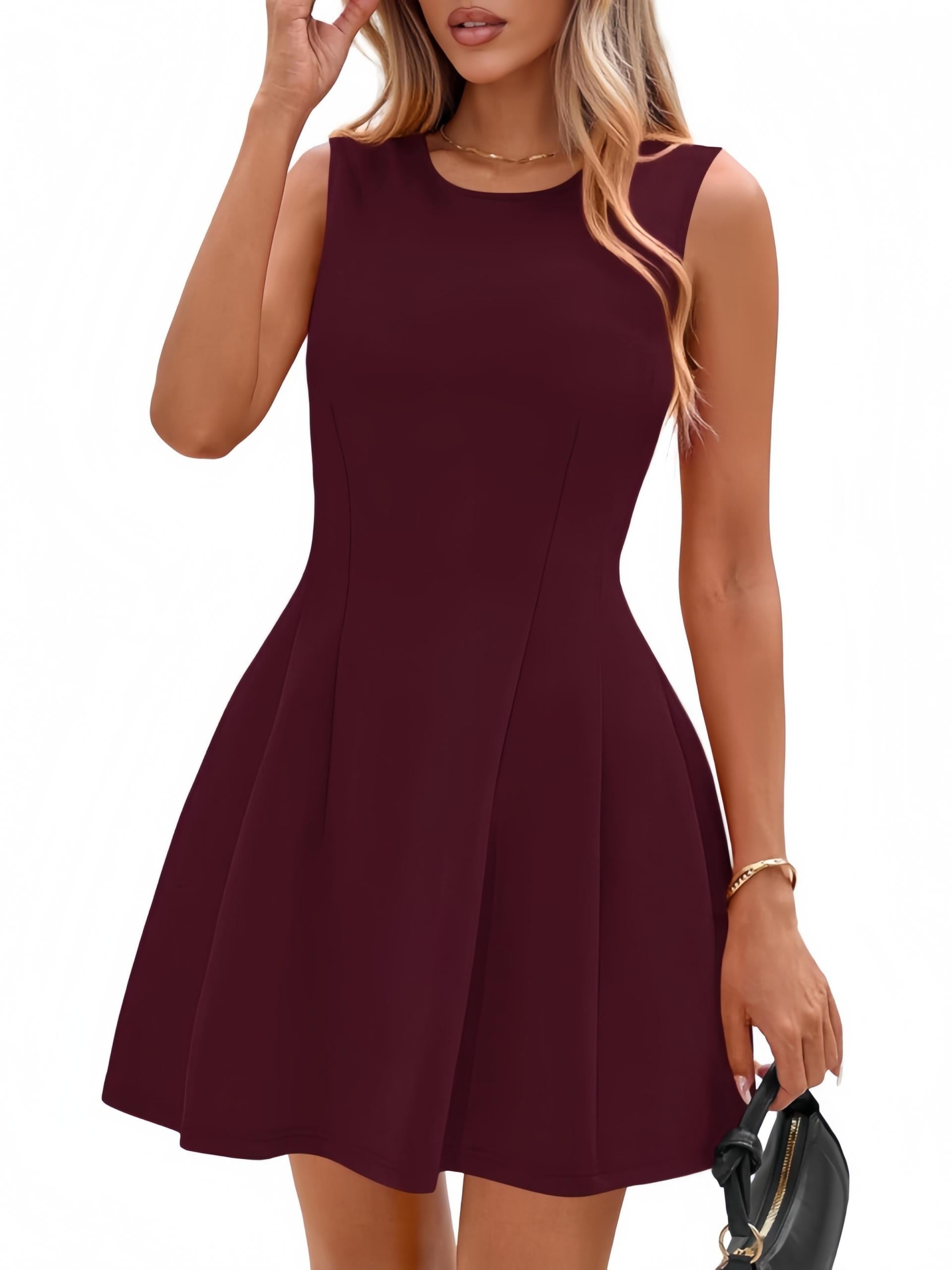 Etpr Womens Summer Sleeveless Mini Dress 2026 Elegant Classy Boat Neck A Line Cocktail Party Short Dresses
