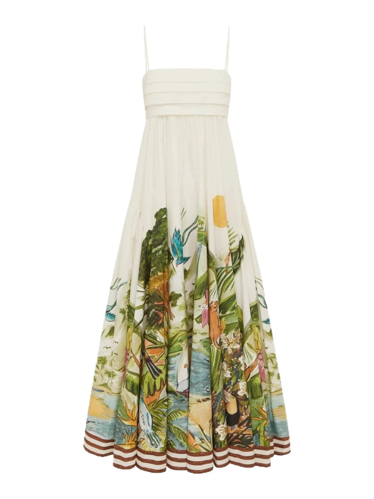 New summer resort style casual sundress with a full skirt