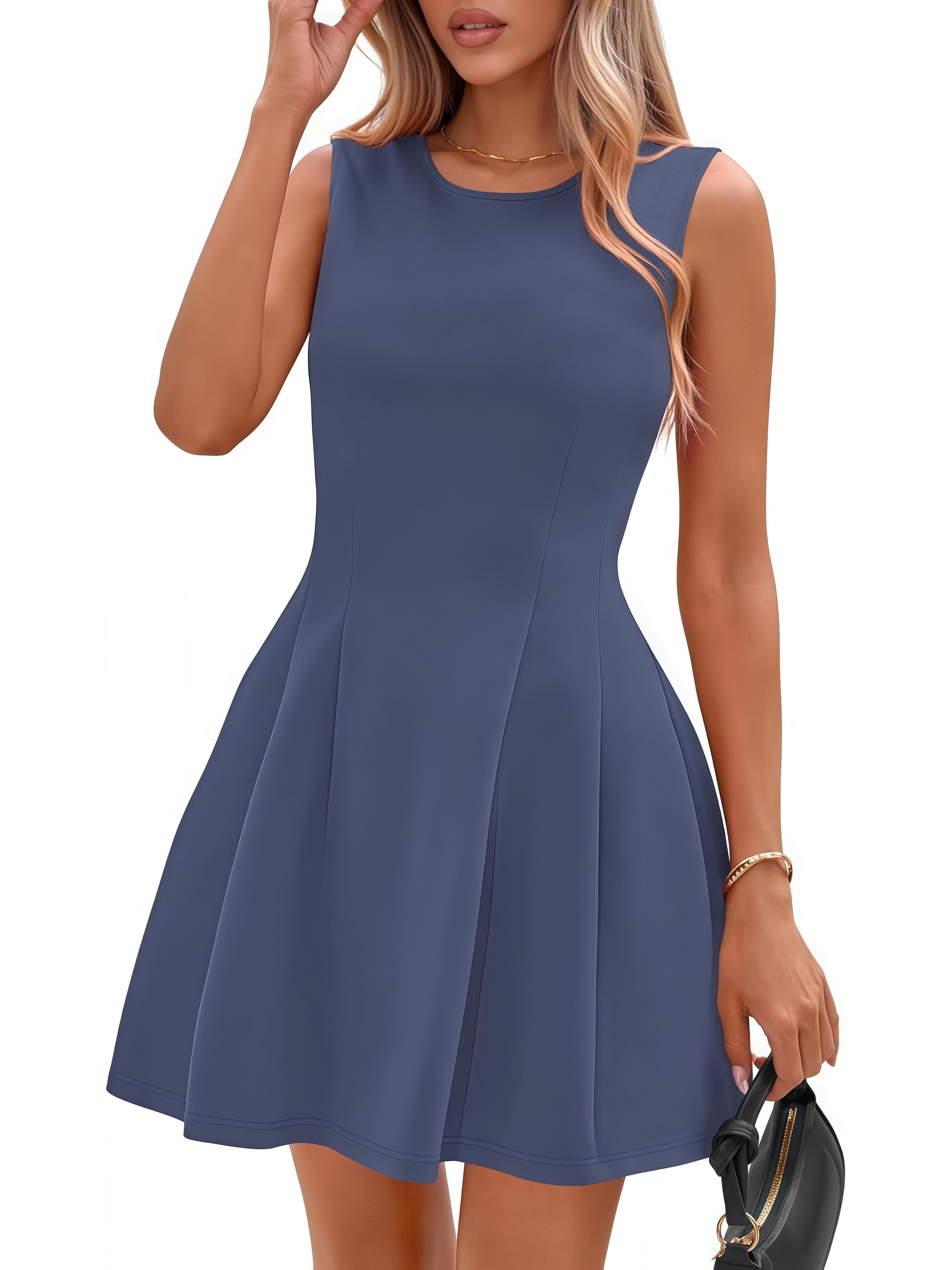 Etpr Womens Summer Sleeveless Mini Dress 2026 Elegant Classy Boat Neck A Line Cocktail Party Short Dresses