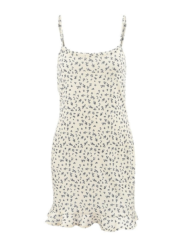 New summer knitted soft and breathable printed camisole nightgown for women, perfect for loungewear