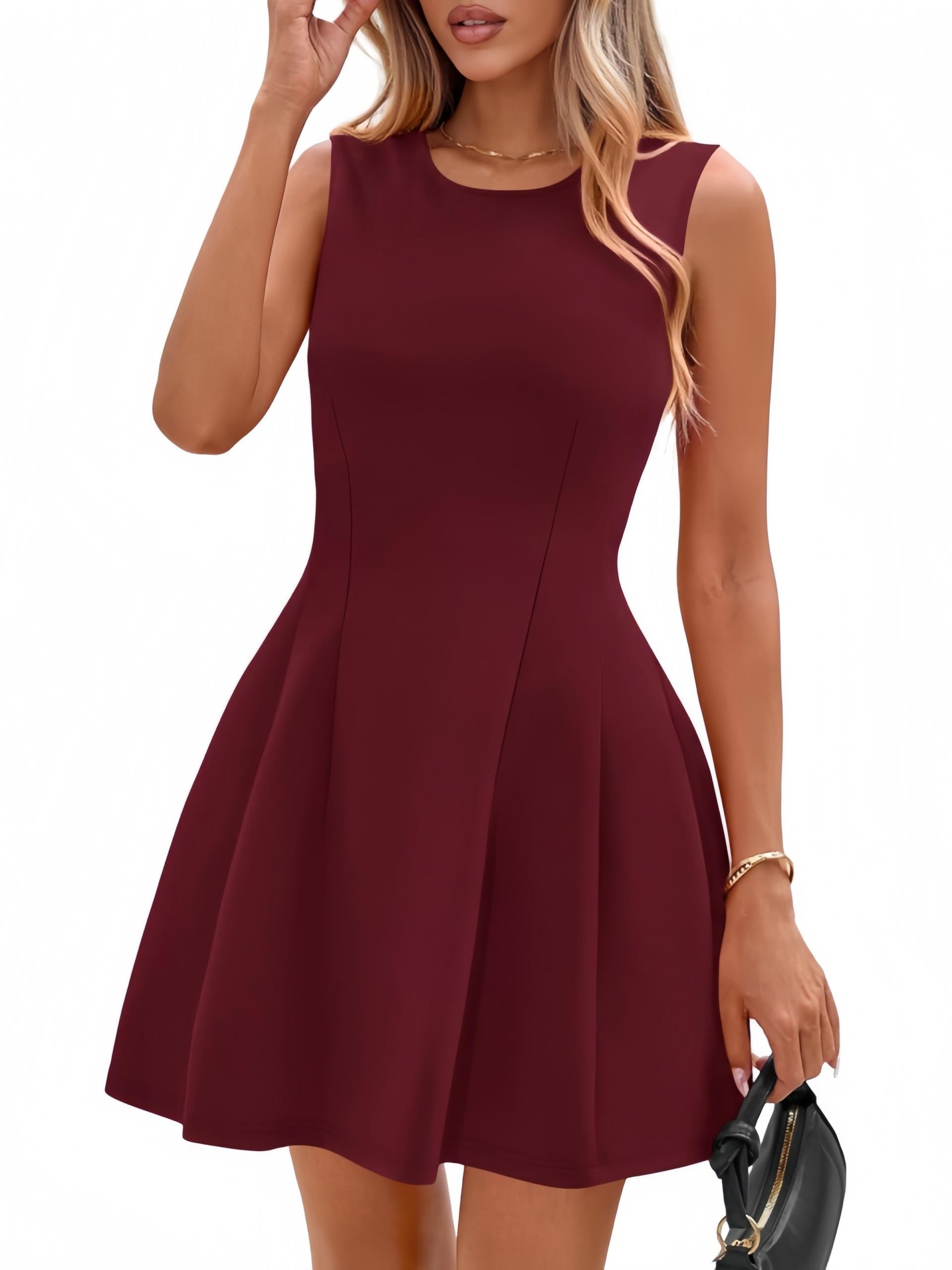 Etpr Womens Summer Sleeveless Mini Dress 2026 Elegant Classy Boat Neck A Line Cocktail Party Short Dresses
