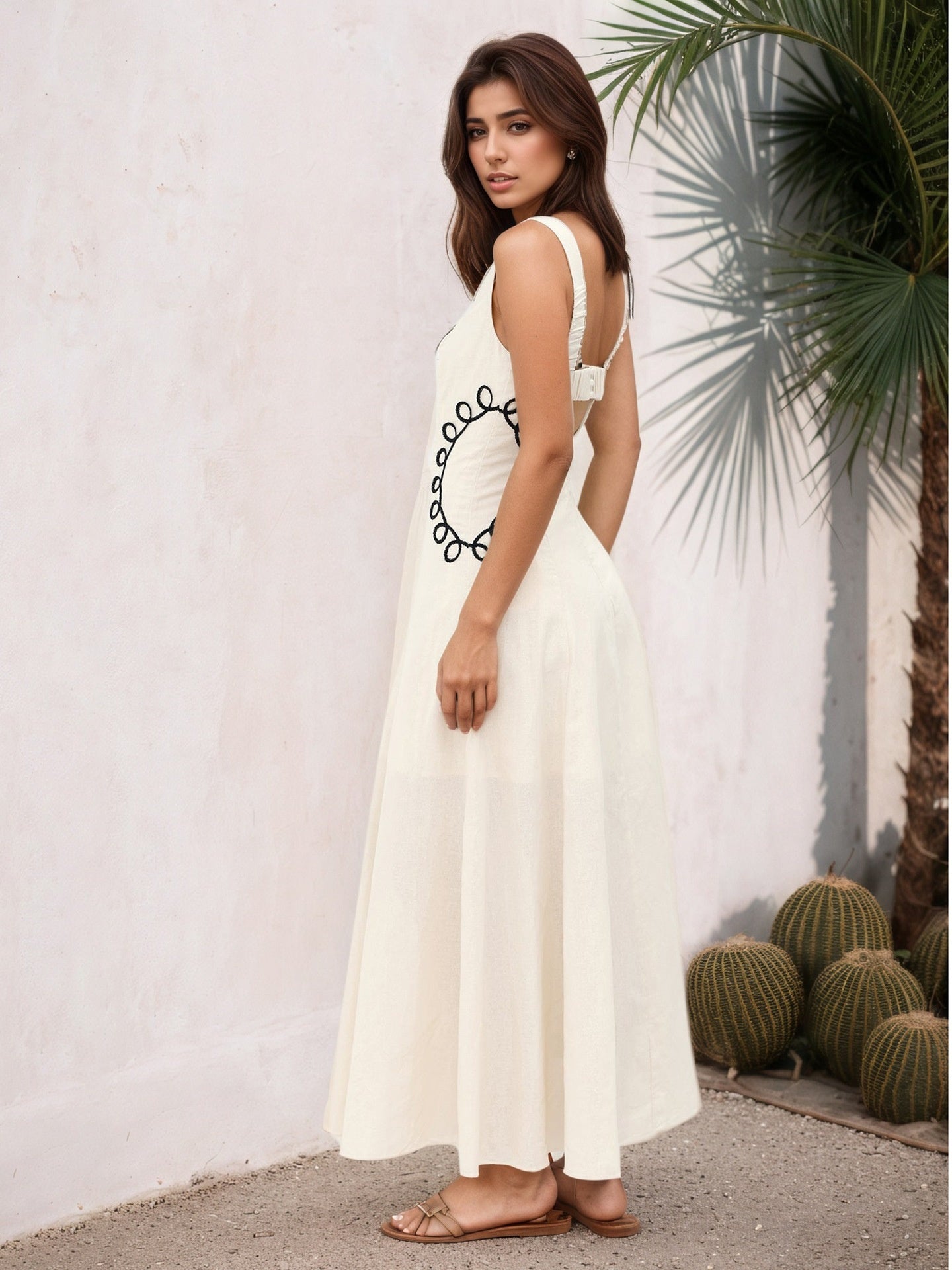 New summer fashion commuter slip dress, slim fit long dress, women's long evening gown