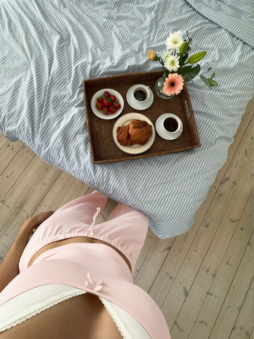 Summer Korean style gentle pink patchwork camisole and wide-leg pants set, comfortable two-piece women's set